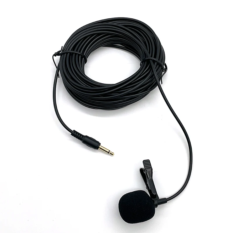 10m Extended Cable Lavalier Microphone Outdoor Live Broadcasting