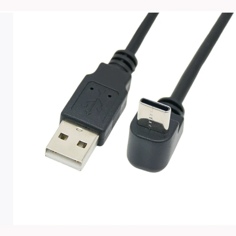 Dual Elbow 90-Degree USB to Type-C Charging Cable with Multi-Directional Flexibility