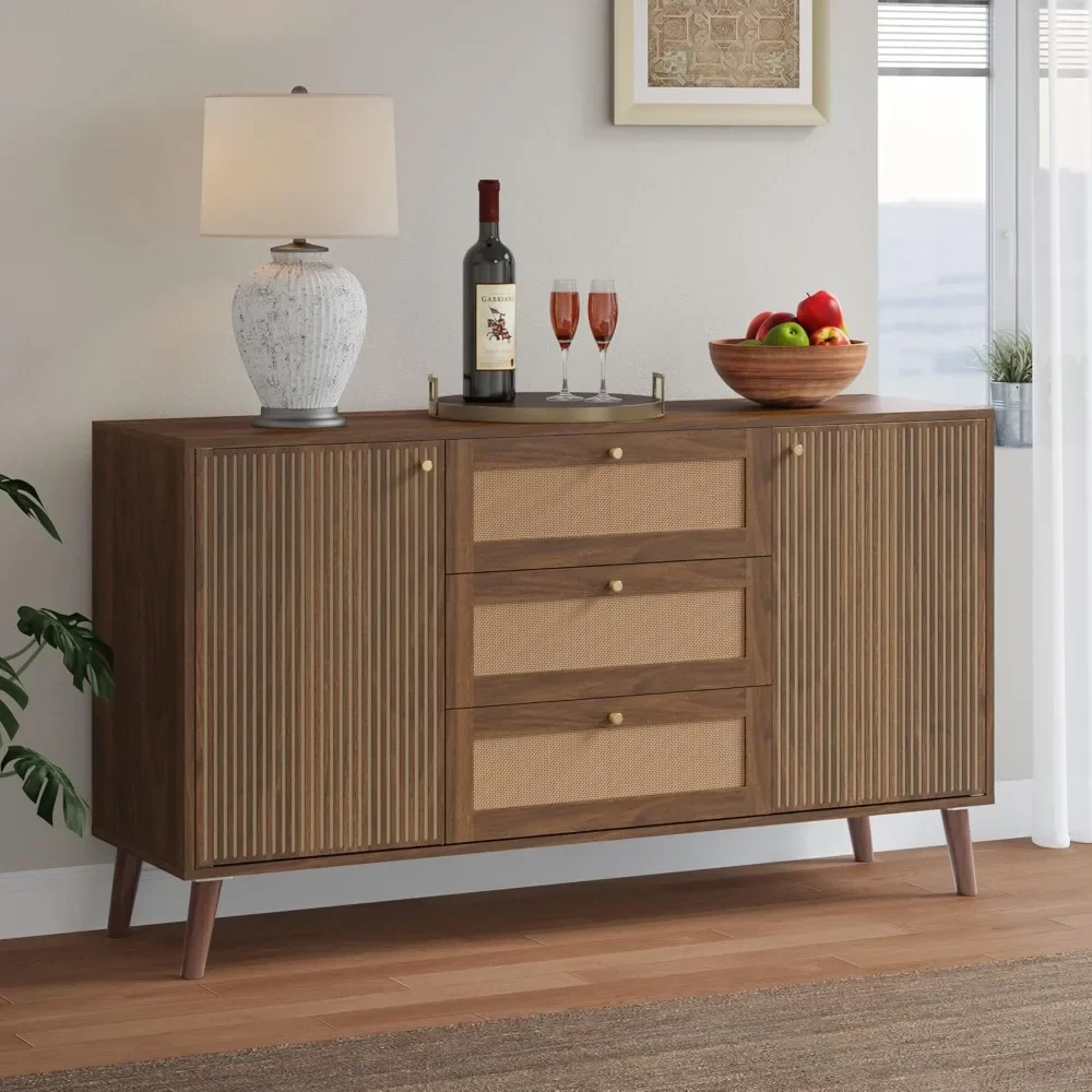 55" Rattan Sideboard Cabinet 1