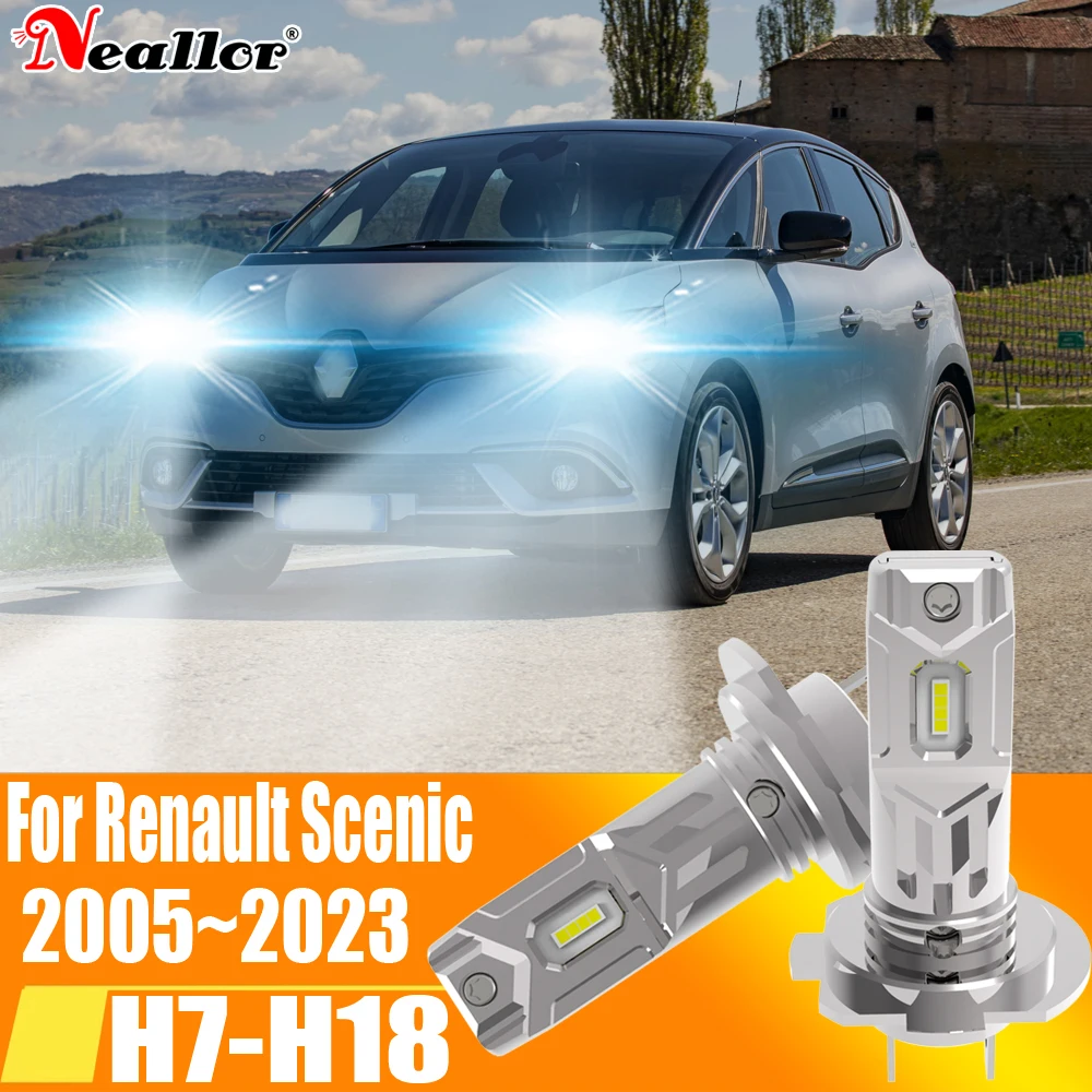 

2 шт., Автомобильные светодиодные лампы H7 Canbus H18 6000K 12 В 55 Вт