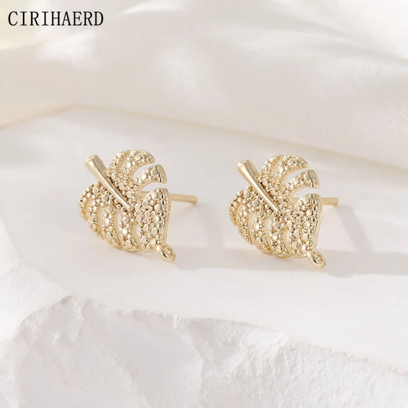 韓国【14K】(14金) onyx round earring ピアス PREEK＞YU―KIN STONE LEAF PLATE EARRINGS/ピアス