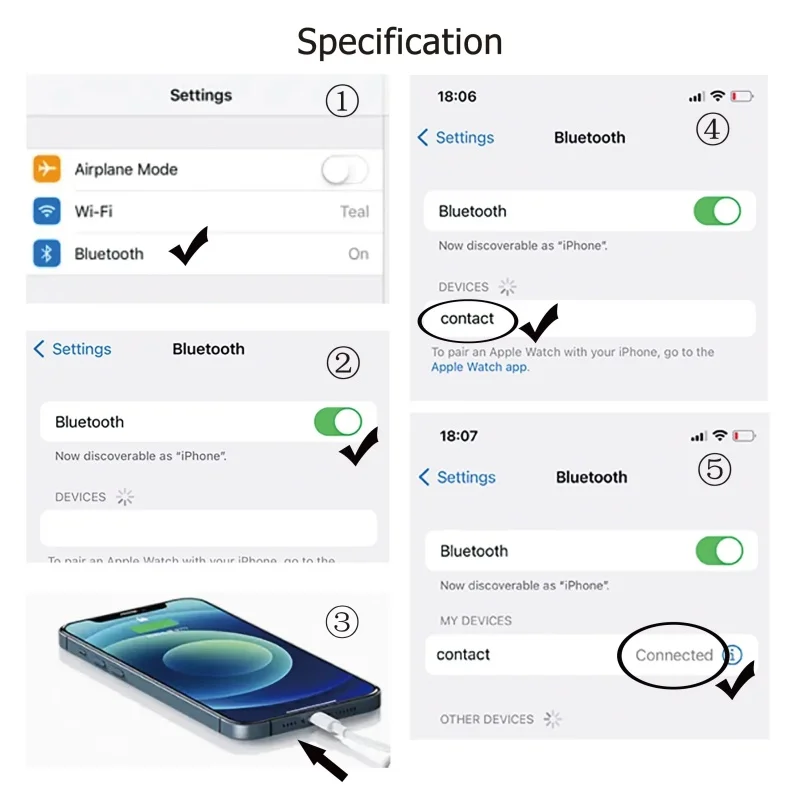 Cuffie Originali per Apple iPhone 15 14 11 12 13 Pro Max, Auricolari XR X XS 8 Plus, Cuffie Bluetooth Cablate, Accessori per Auricolari - immagine 5