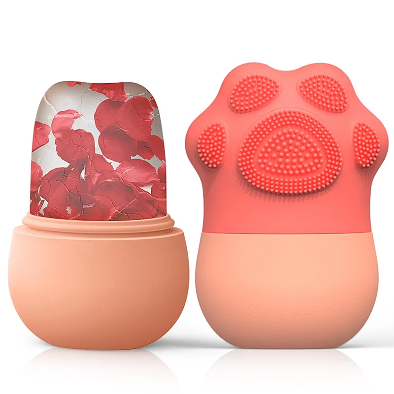 Ice Face Roller Silicone Ice Roller For Face and Eyes Puffiness Relief Reusable Facial Ice Mold Skin Care Beauty Tools For Women