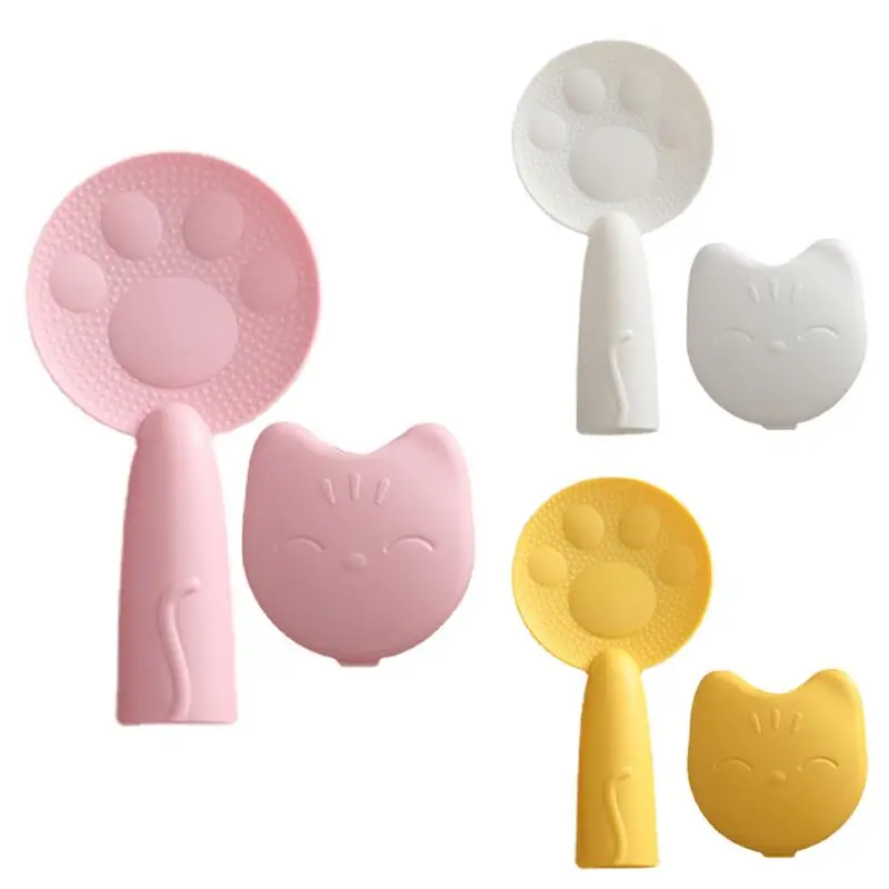 

Ложка для риса, антипригарная ложка в форме кошки, с держателем для хранения и утолщенной ручкой, для приготовления риса