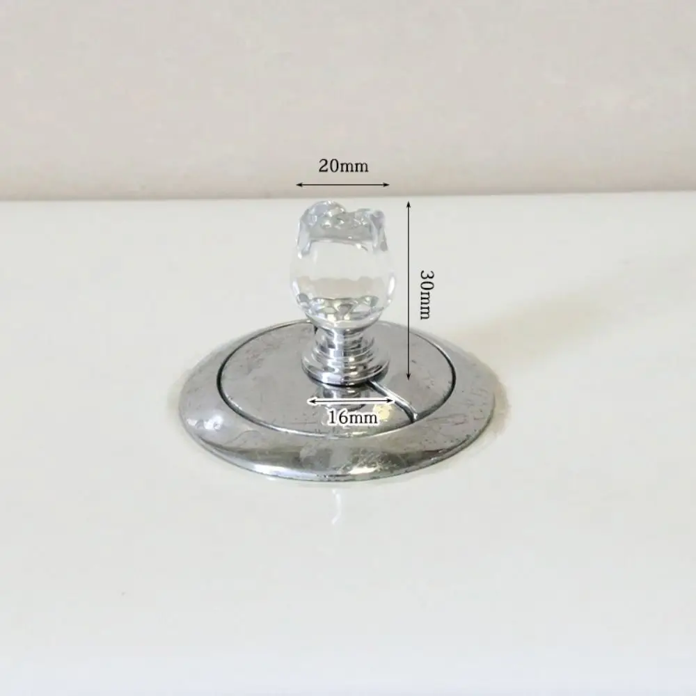 Toilet Tank Button Universal Rose Flower Toilet Tank Button Labor-saving Crystal Toilet Flush Button Cabinet Drawer Knob