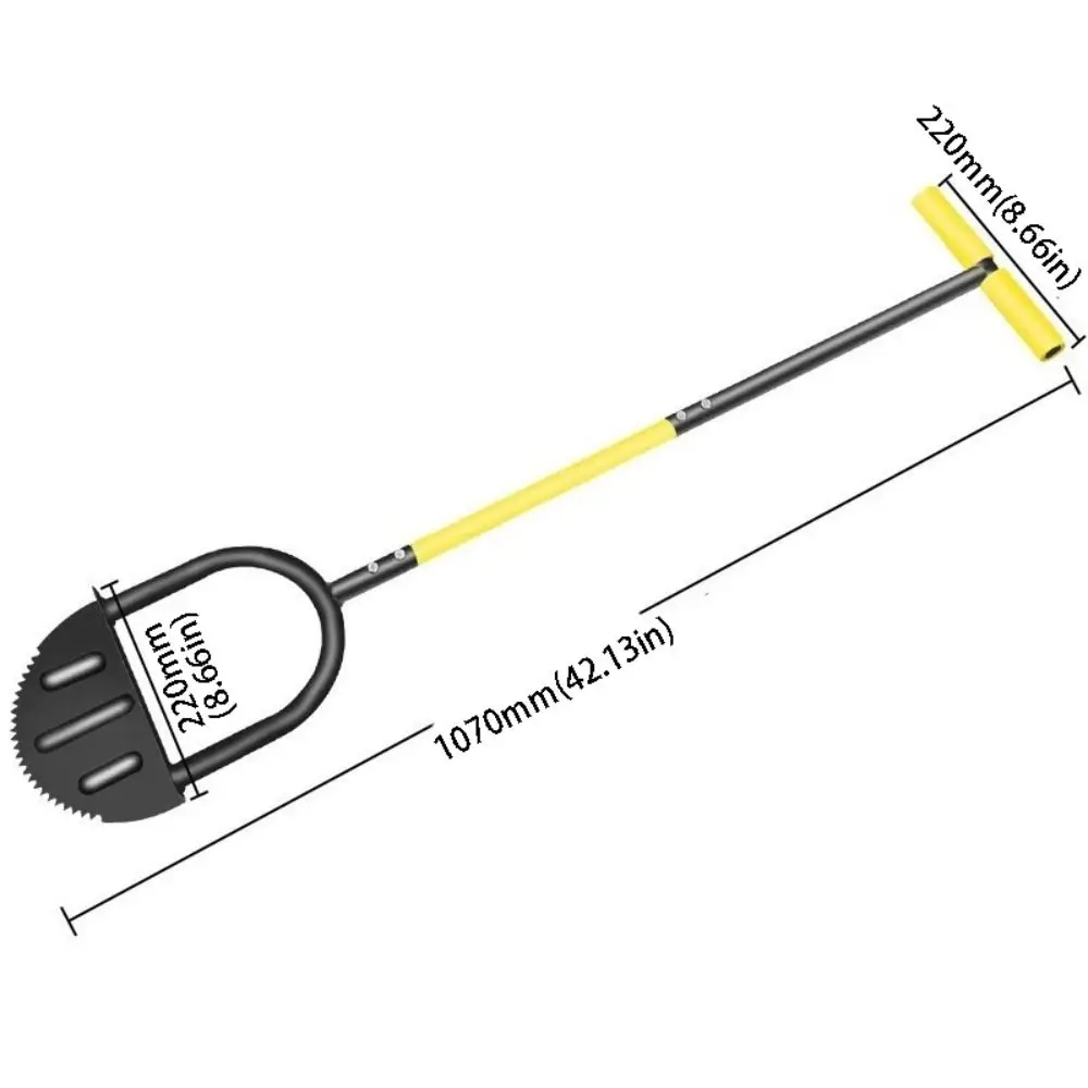 Grass Trimming Handheld Lawn Mower Manual Portable Edging Tool Half Moon Shape T-Grip Handle Landscaping Tools Lawn Edging