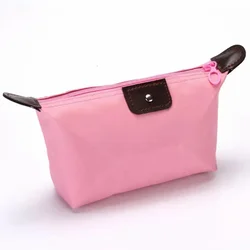 Portable Waterproof Makeup Bag for Travel and Outdoor Use - Stylish Cosmetic Organizer for Women and Girls (Baby pink)