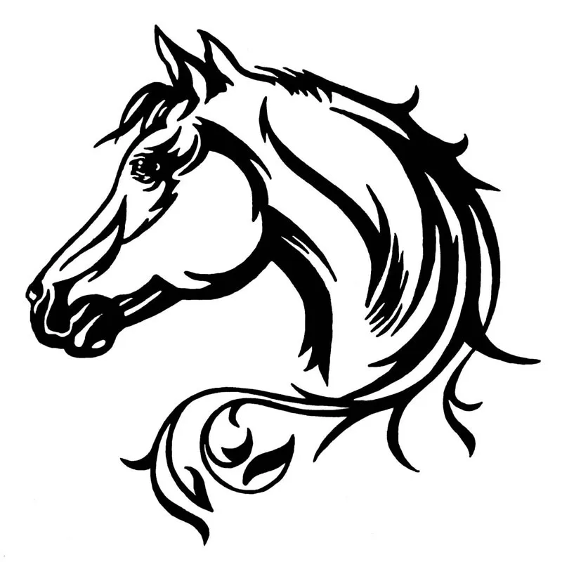 

Personalized handsome horse head car sticker PVC body exterior accessories motorcycle laptop decoration waterproof Car Sticker