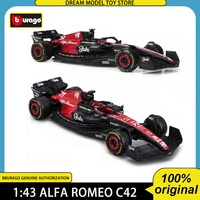 Bburago 1:43 F1 Team Stake C43 2023 24 Zhou Guanyu Alfa Romeo 77 Valtteri Bottas Alloy Model Car Collection Toy Birthday Gift 1