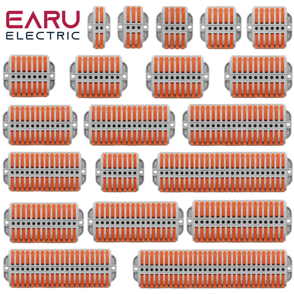 Conectores de Cabo de Ancoragem Rápida Condutores Compactos de Fiação Universal Bloco de Terminais Push-in 2222 50 Pcs 100 Pcs