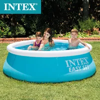 Piscine gonflable INTEX Easy Set, piscine familiale hors sol pour enfants et adultes, piscine de jardin extérieure, piscine pour jeux aquatiques, installation rapide, PVC durable, piscine de fête estivale, grande capacité 3