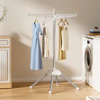 Porte-vêtements pliable pour balcon de chambre à coucher, sur pied 3