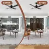 4 Panel Room Divider Fully Assembled, Carved Room Dividers And Folding Screens, 5.6Ft Wood Room Divider Screen Freestanding 3