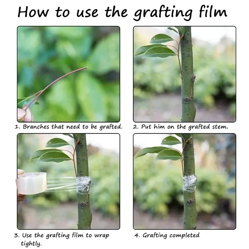 200M FE grafting tape Film Tree Plants Seedlings Grafting Supplies Self-adhesive Food Fresh Keeping Film Packaging wrapping film grafting tape