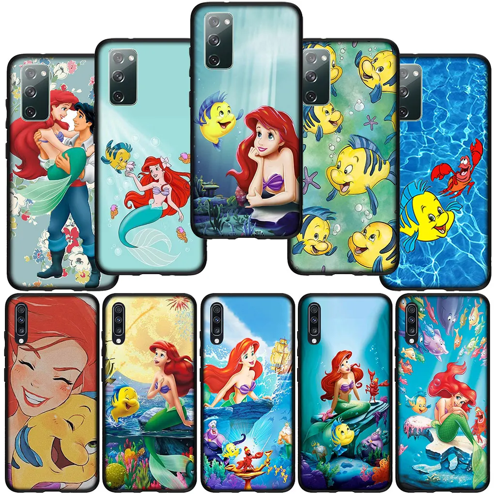Ariel The Little Mermaid Soft Cover Per Samsung Galaxy S23 S22 S21 S20 Fe Ultra S8 Plus A21S A71 A12 A13 Custodia Per Telefono