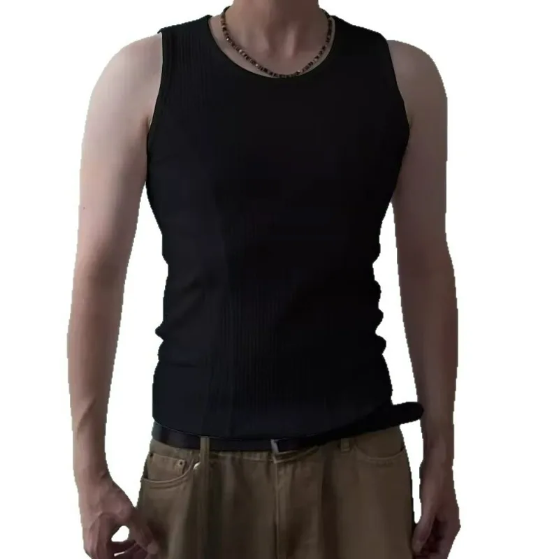 남성 캐주얼 조끼 타이트핏 통기성 좋은 시원한 아웃도어 하이킹 등산 사이클링 캠핑 트레이닝 남성 피트니스 반팔