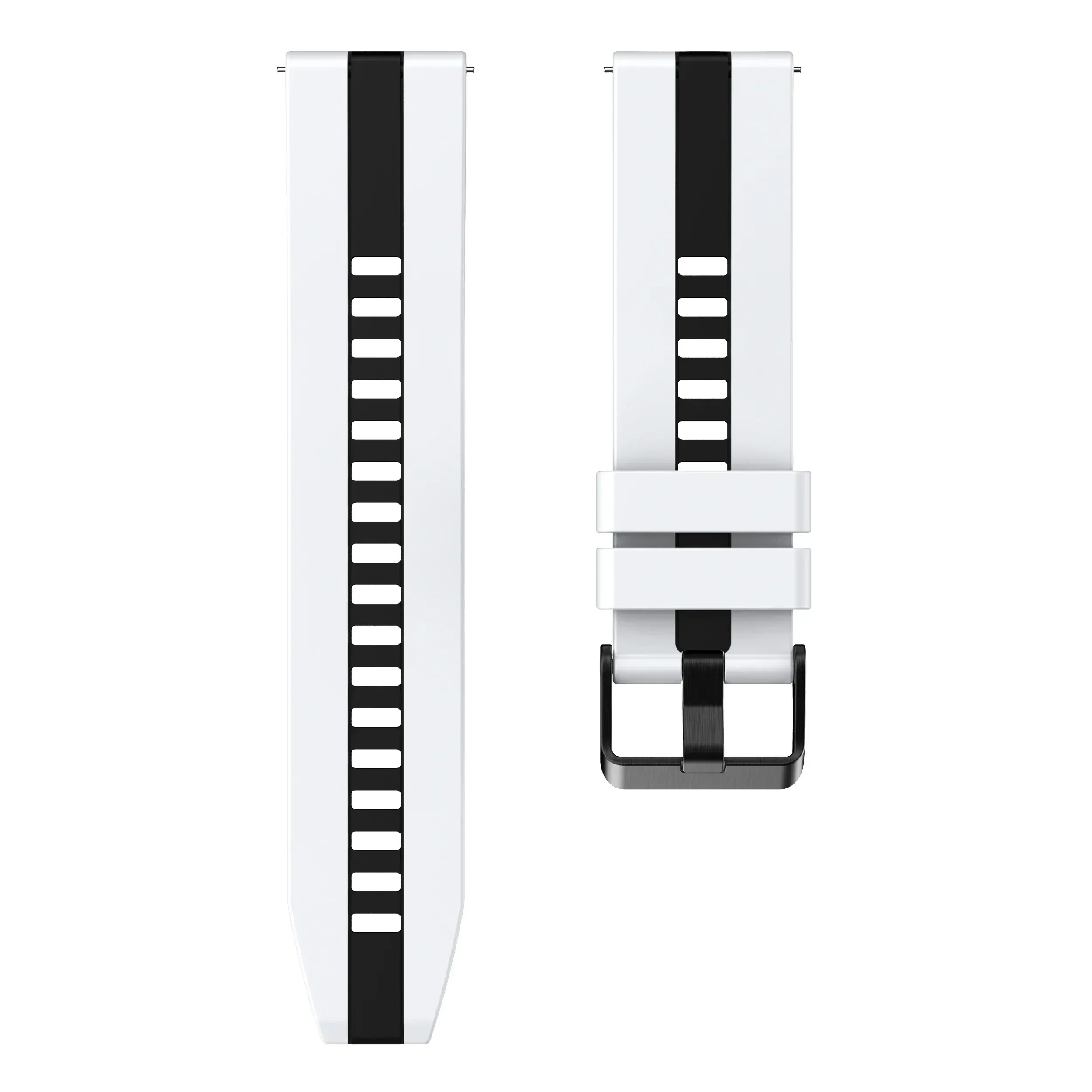 Two-Color Quick Release Silicone Wristband - 22mm Strap