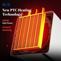 Портативный электрический обогреватель MSS для домашнего стола - керамический нагрев PTC, интеллектуальный вентилятор теплого горячего воздуха, необходимый для зимы, вилка стандарта ЕС/США/Великобритании — изображение 3