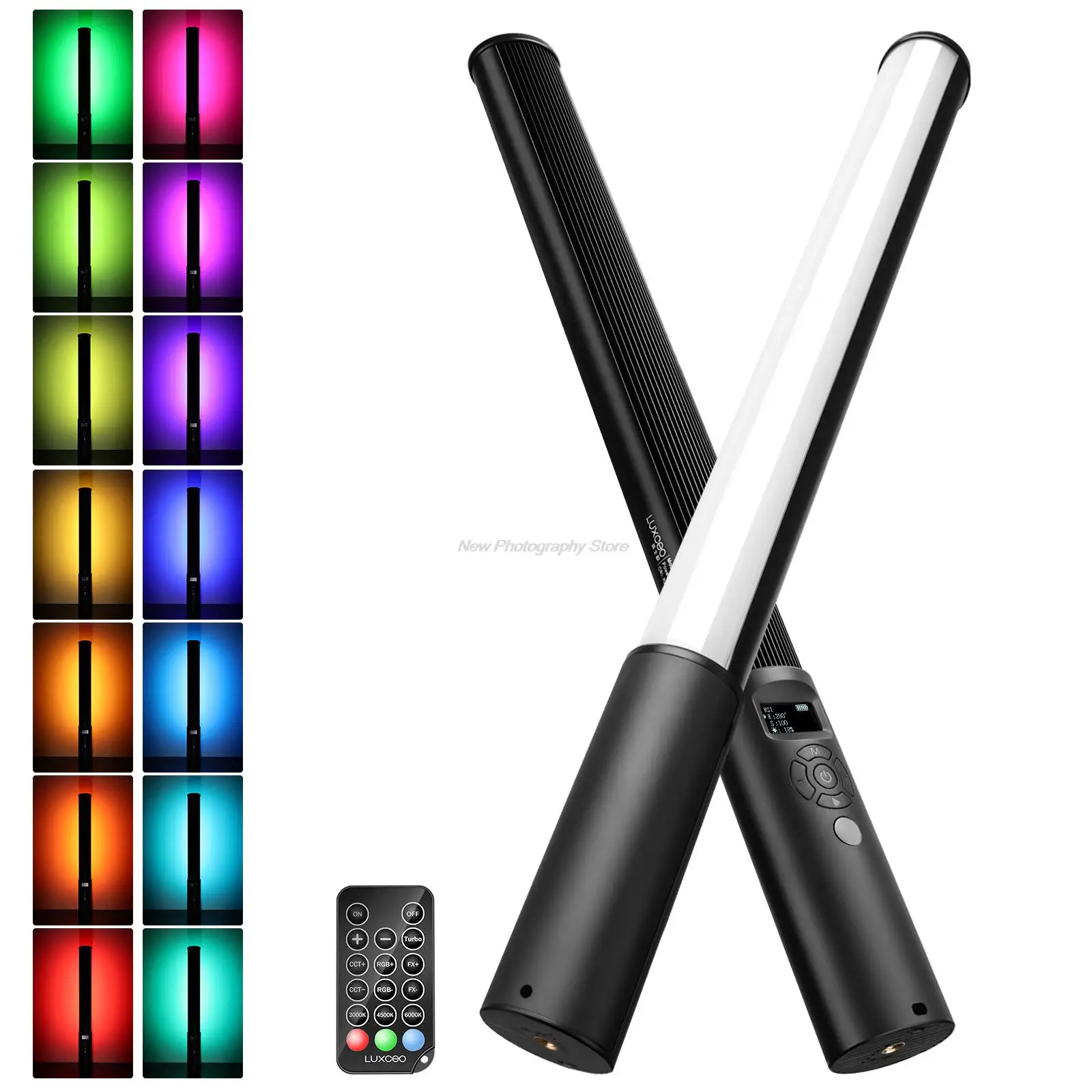 

LUXCEO P400 LED Video Stick Handheld RGB Light Wand Photography Video Colorful Lamp CRI 95+ 2500K- 6500K For Studio Photo Vlog