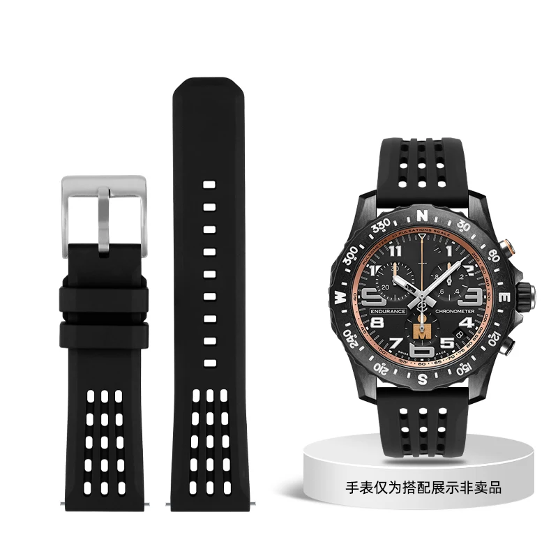 Premium Quick Release Fluorine Rubber Watch Strap with Porous Design