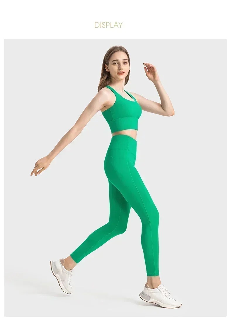Description Picture 6 of itemLemon Integrated Fixed Cup Cross-Backless Sports Bra Gym Outdoor Fitness Jogging Sportswear Vest Yoga Under wear Women Clothing