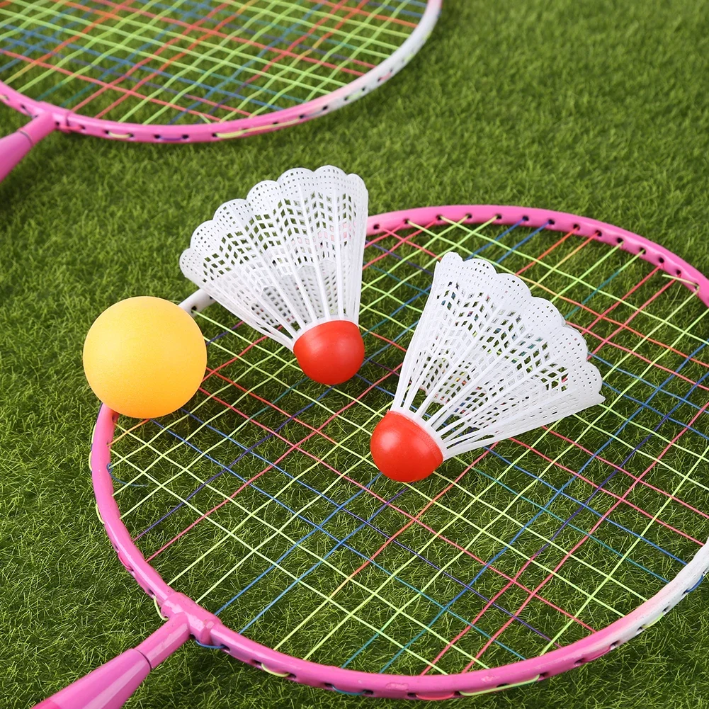 Badminton racket set casual playing games sports with shuttlecock for children kids
