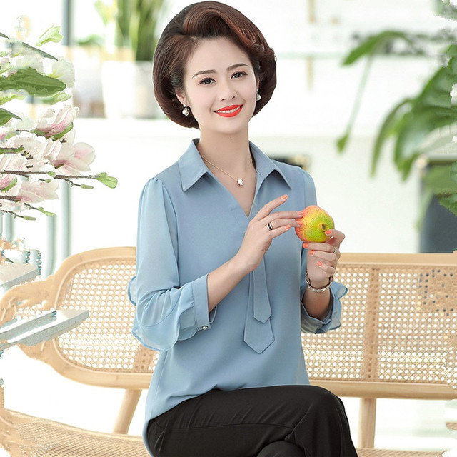 Womens Tops And Blouses Fashion Chiffon Thin Shirt Solid Color Pullover Summer Blouses Female Short 5XL Big Size Tops 874