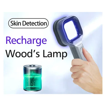 HLZS-2X Analizzatore di pelle con lampada per legni Analizzatore di bellezza portatile per salone facciale Lampada UV Dermatologia del legno per analisi dei test