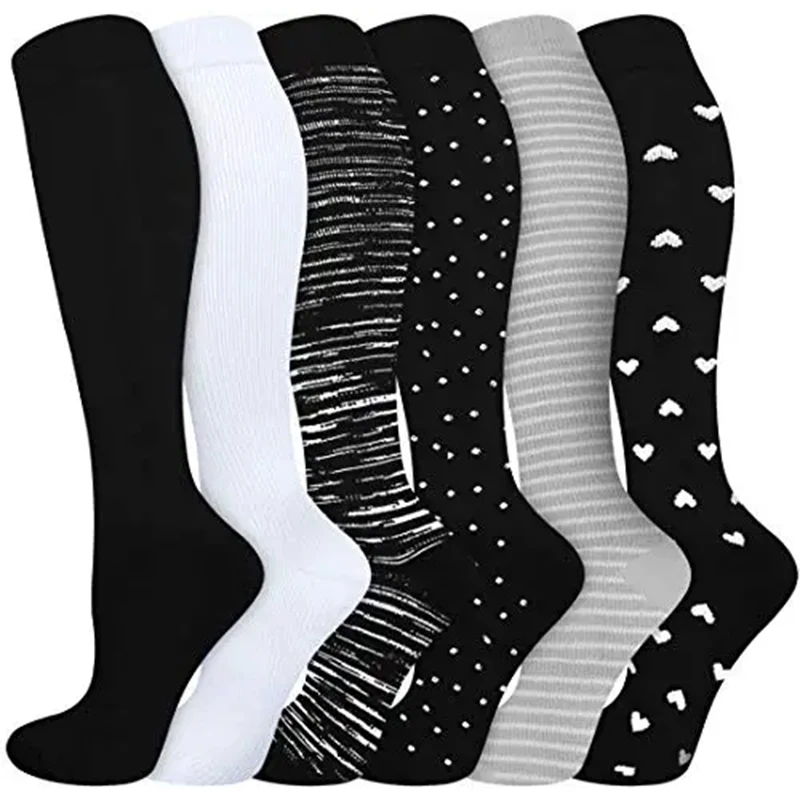 

58 Compression Socks Men's Running Hiking Bicycle 20-30mmhg Knee High Sports Socks Varicose Pregnancy Edema Diabetes Circulation