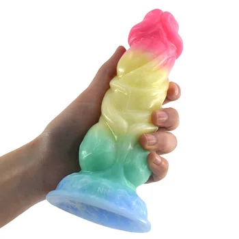 NNSX Dog Animal Dildo Knot Flexible Dick Sex Toys for Women  with Suction Cup Silicon Penis Masturbator Erotic Product Sexyshop 4