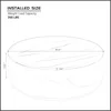 Modern Round Coffee Table for Living Room, Circle Coffee Table Faux Black Pattern Center Table for Apartment, No Need Assembly 6