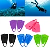 Silicone Swimming Fins Travel Size Flippers Short Snorkeling Fins Comfortable Swim Training Fins for Lap Swimming Pool 1