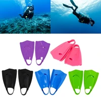 Silicone Swimming Fins Travel Size Flippers Short Snorkeling Fins Comfortable Swim Training Fins for Lap Swimming Pool 1