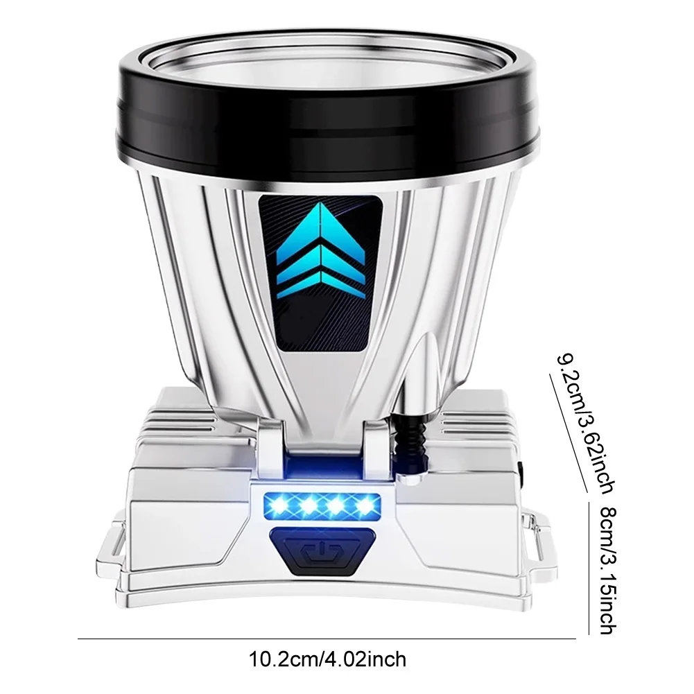 Led Rechargeable High Power Headlamp 3 Mode Head Flashlight Super Bright Head Lamp for Outdoor Running Fishing Hiking Camping