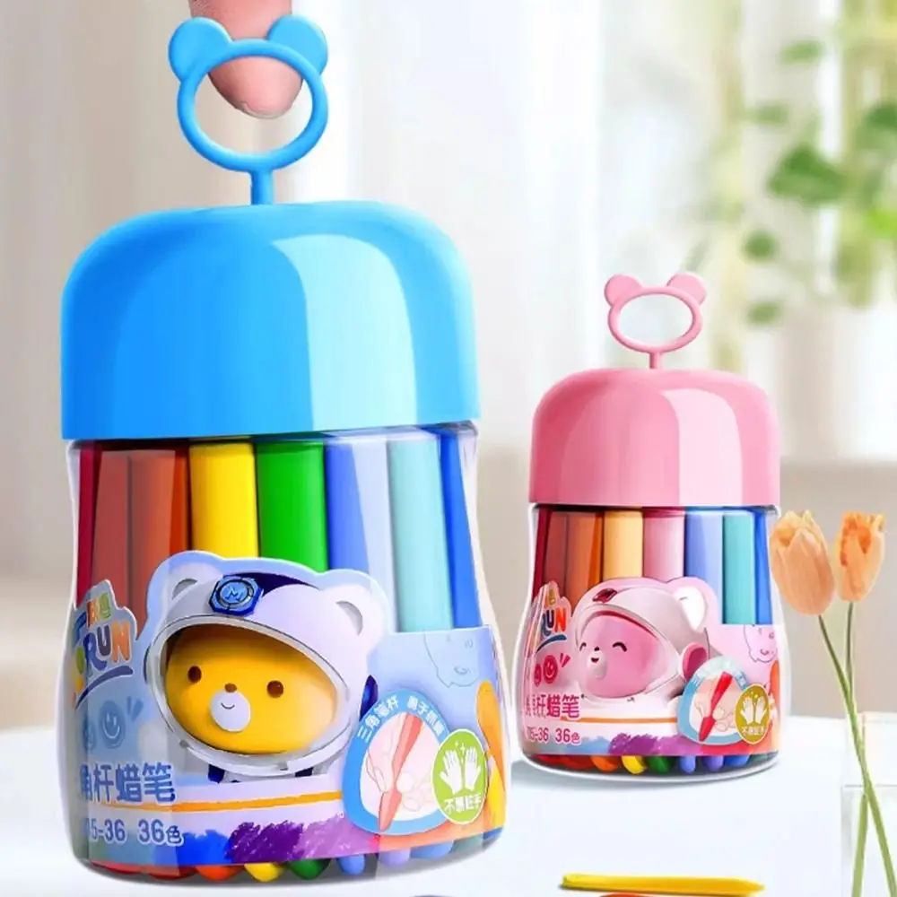 12/24/36/48Colors Children Not Dirty Hands Plastic Crayon Set Creative Painting Tools Washable Erasable Baby Oil Painting Stick oil pastels colored crayons oil painting sticks children painting supplies