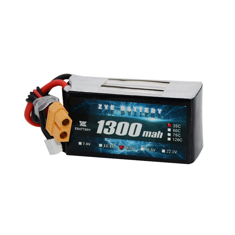 

ZYE battery 1300mah 35C 14.8V 4S high magnification aircraft model battery