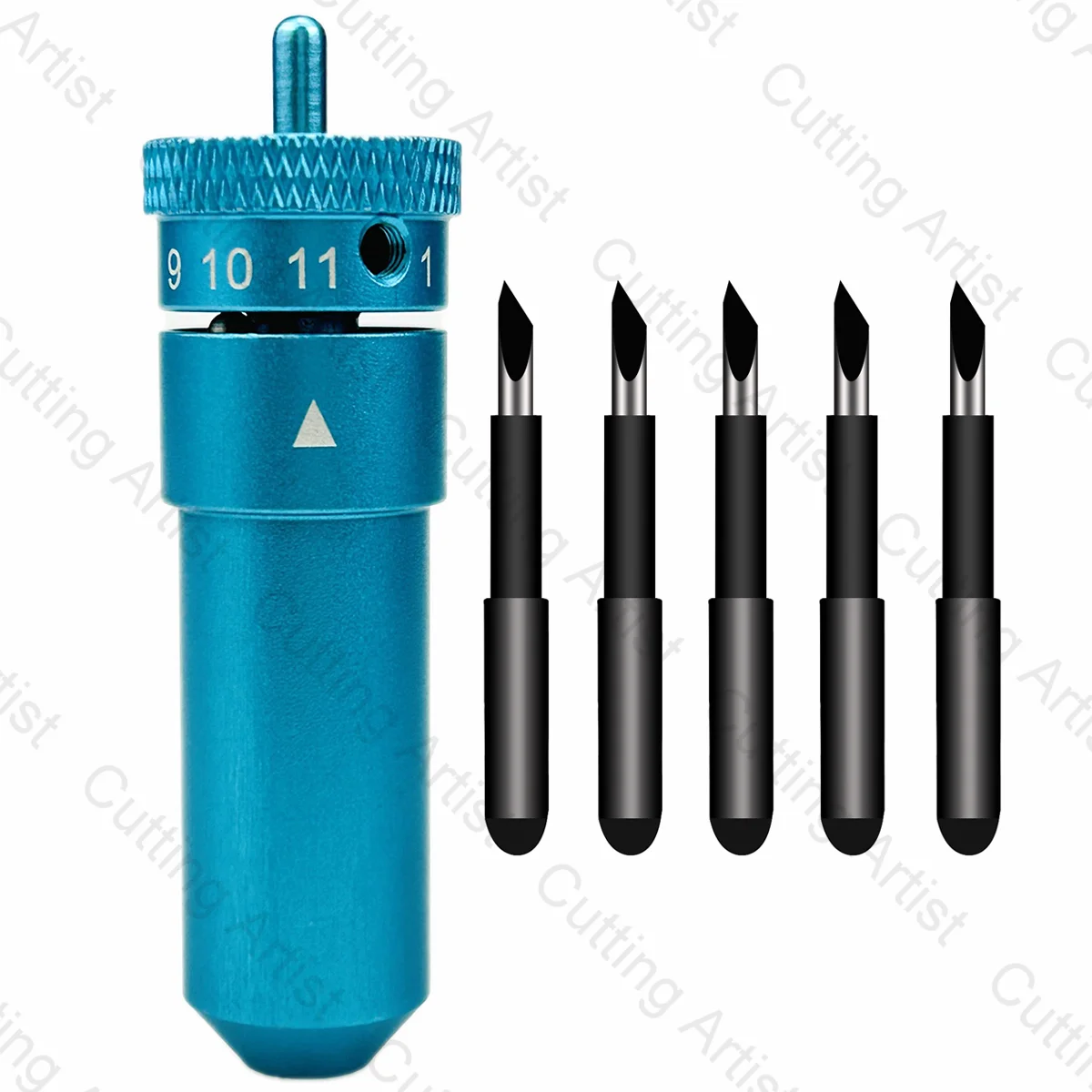 5Pcs Auto Deep Cut Blade E 1Pc Holder Per Silhouette Cameo 3 2 1 Portrait 2 Curio Deepcutting Set