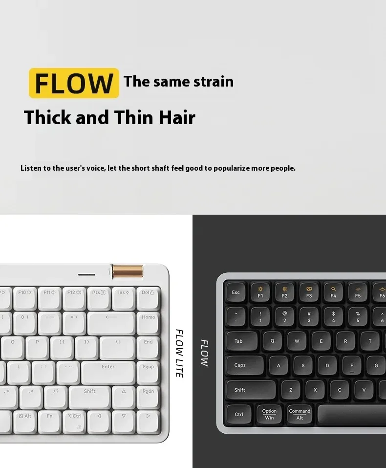 Lofree Flow Lite Keyboard Lighter&Silenter POM Switch 2.4G