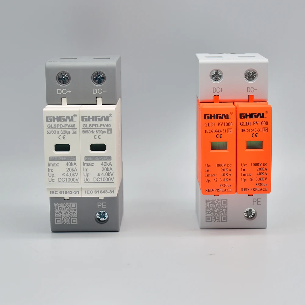 SPD DC 1000V 20KA~40KA House Surge Protector Protective Low-voltage Arrester Device