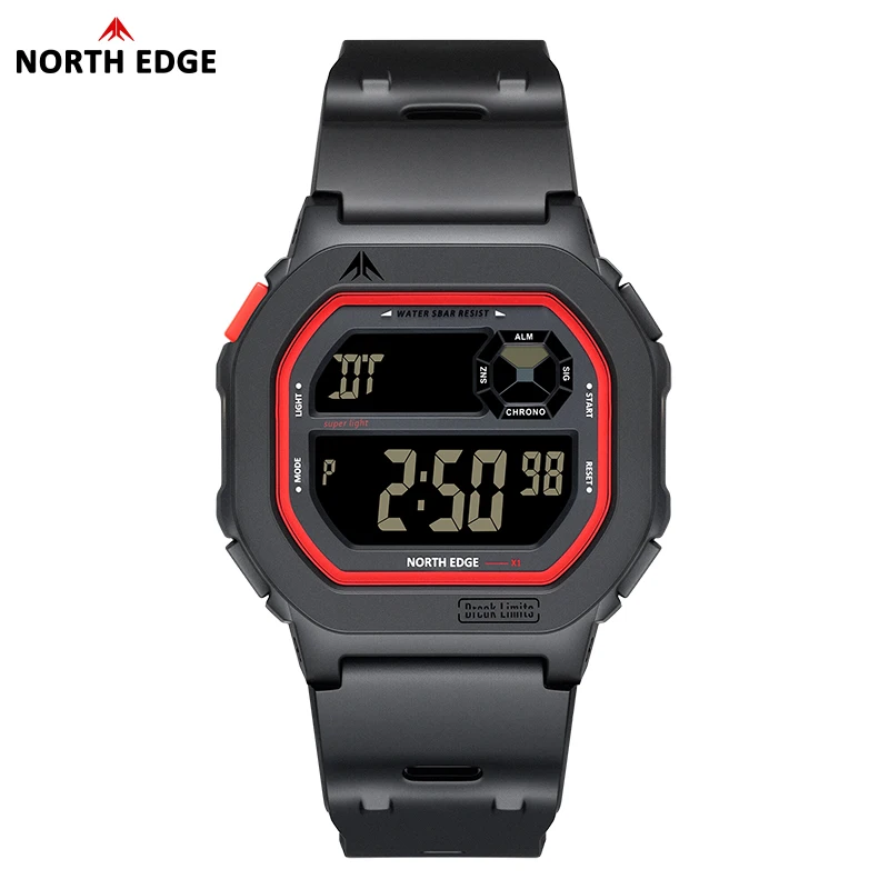 NORTH EDGE X1 Waterproof Sports Watch with Digital Display and Multifunctional Features