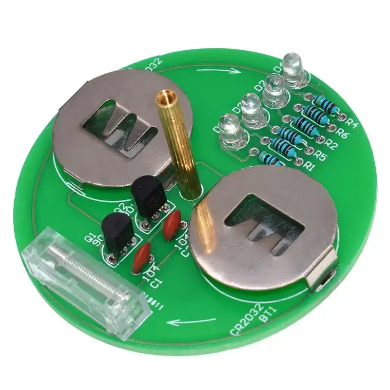 Diy Electronic Kit LED Gyro DIY Welding Kit Rotating Lantern Inline Components Diy Electronic Sodering Project(without Battery) - Image 4