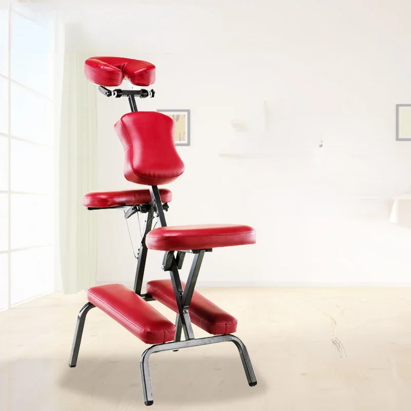 Pro-Skin PU Leather Folding Massage Chair, Adjustable Head Pillow, Portable for Tattoo Scraping, Beauty Treatments 2