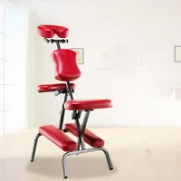 Pro-Skin PU Leather Folding Massage Chair, Adjustable Head Pillow, Portable for Tattoo Scraping, Beauty Treatments 2