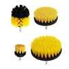 Electric Drill Brush Kit Round Plastic Scrubber Brushes Auto Tires Cleaning Tools for Bathroom Surfaces Floor Grout Tile 1