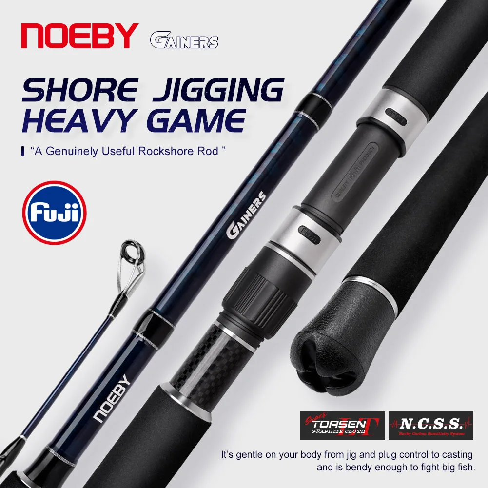 Noeby-ヘビーゲーム釣り竿、ショアジギング、ルアー最大200g pe