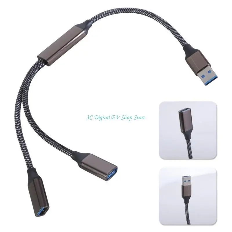 효율적인 충전 및 데이터 전송을 위한 E74D 고속 USB3.0 Y 분배기 허브 케이블