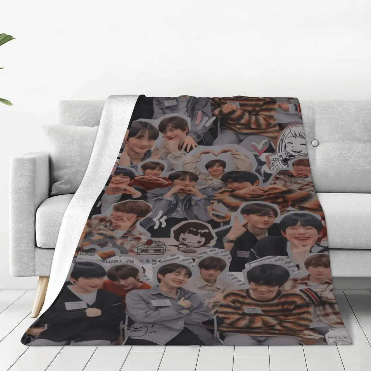 

Enhypen Blanket Fleece Spring/Autumn Kpop Korean Band Portable Ultra-Soft Throw Blanket for Home Bedroom Bedspreads