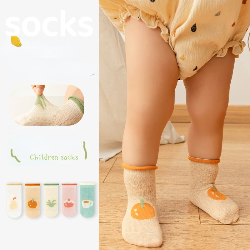 

3pairs/set Summer Newborn Baby Socks For Girls Mesh Thin Infant Girls Boys Toddler Kids Short Sock 0-5Years Children