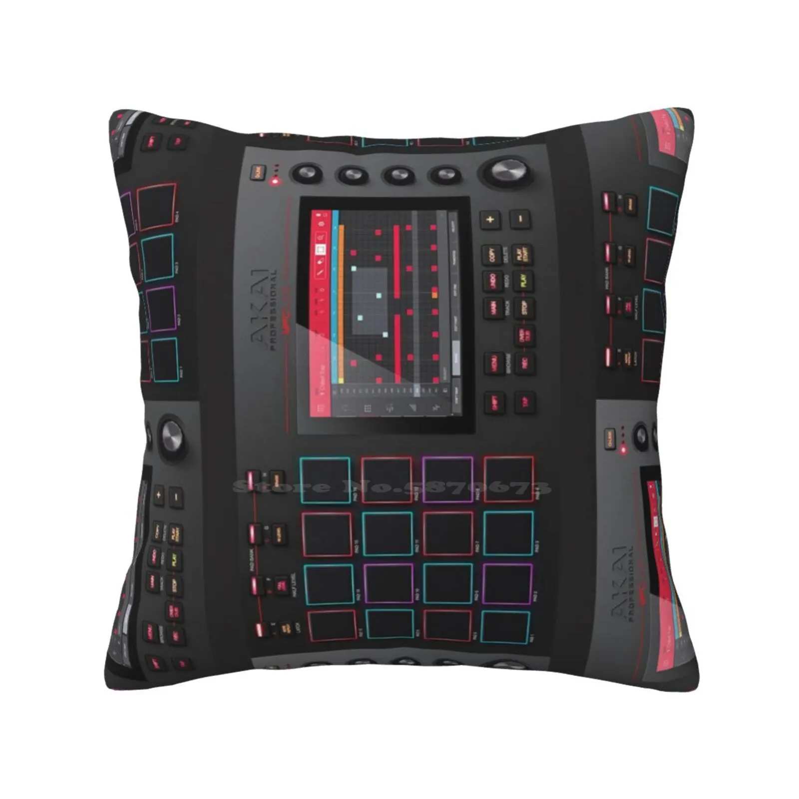 Custodia Per Telefono Akai Mpc Live Throw Cushion Pillow Cover Phone Music Dj Mpc Live Producer House Techno Dance Logic Edm Akaipro
