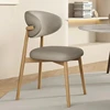 Patio Accent Dining Chair Kitchen Wooden Furniture Modern Retro Nordic PU Leather Restaurant Italian Furniture Kitchen Luxury 4